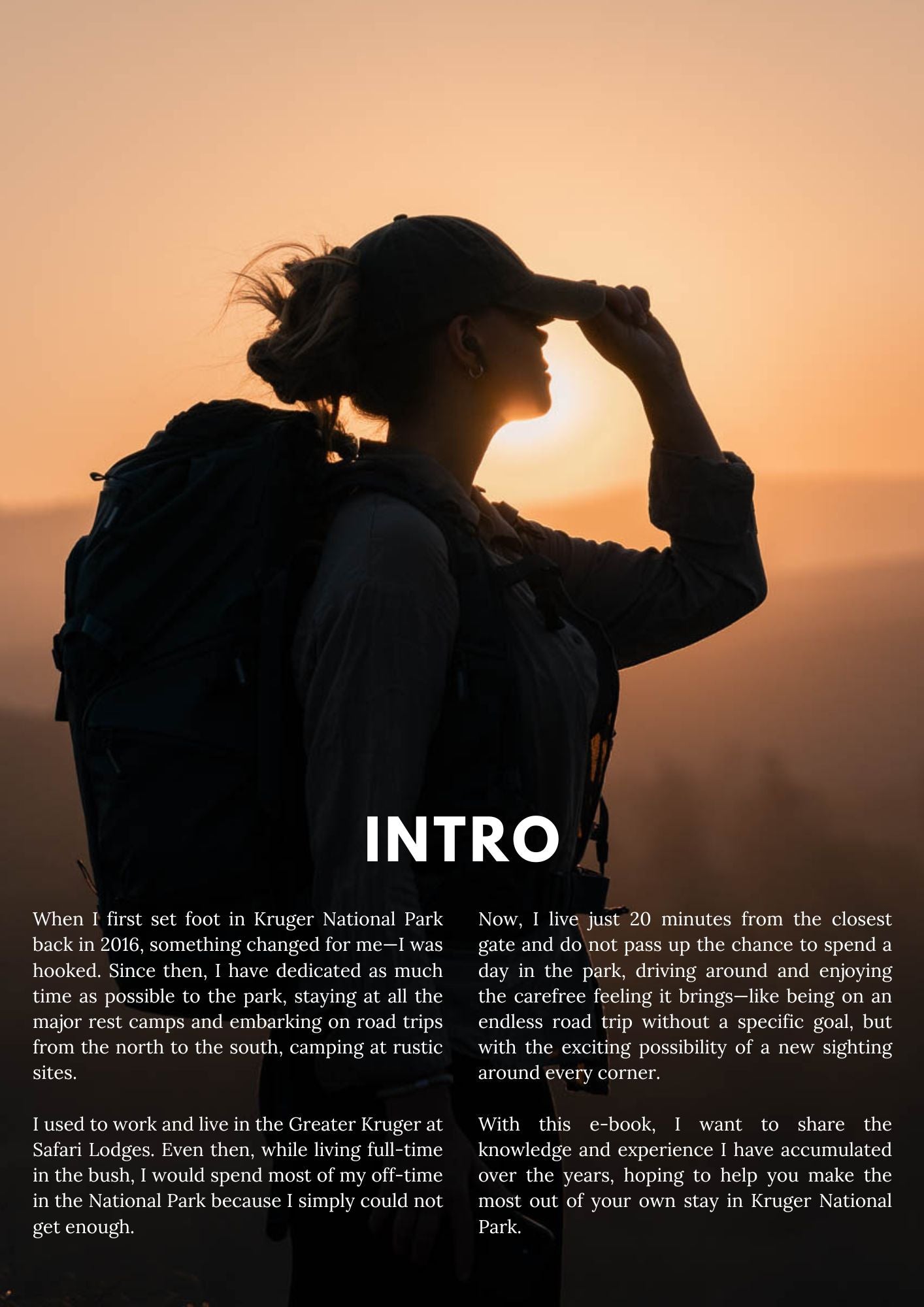 preview of safari guide intro page